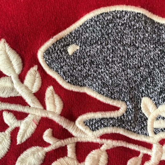 COPY - Roots deep red hoodie w grey fabric beaver white embroidery unisex EUC - Picture 3 of 6